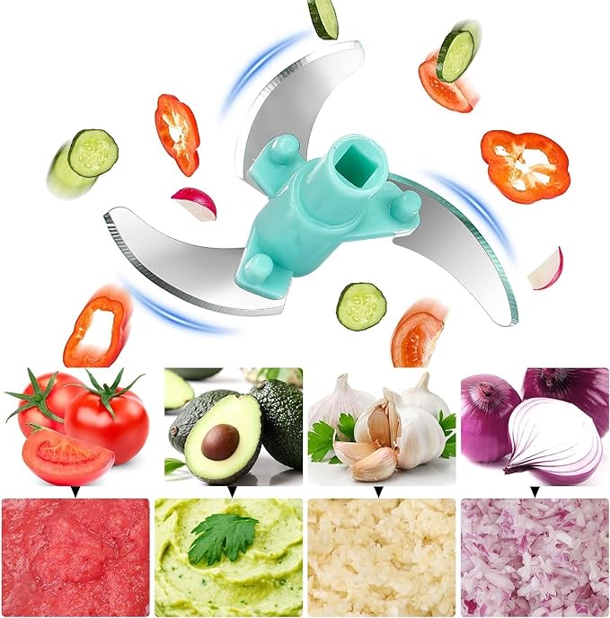 Vegetable Chopper 500ml with 3 Blades | Onion & Vegetable Cutter