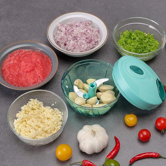 Vegetable Chopper 500ml with 3 Blades | Onion & Vegetable Cutter