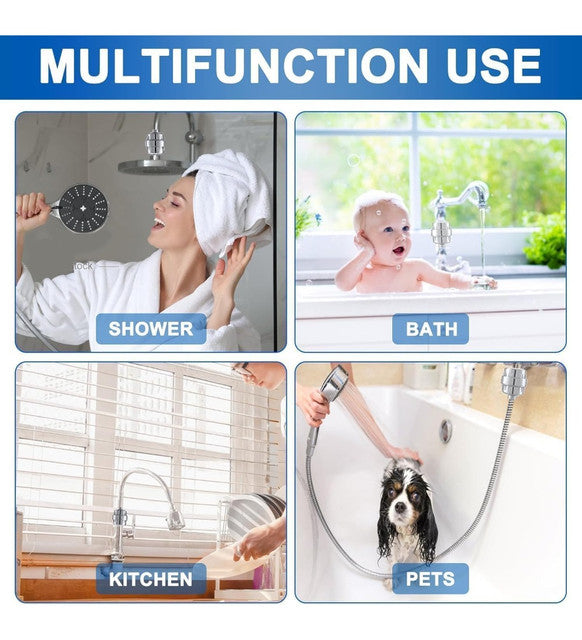Generic Stainless Steel 15 Stage Filtered Shower Head (Silver)