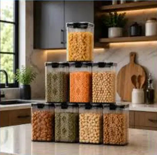 1100 ML Unbreakable Airtight Kitchen Storage Container Set of 8